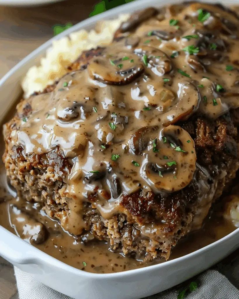 Classic Meatloaf with Mushroom Gravy: Comfort on a Plate