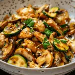 Easy Zucchini Mushroom Chicken Stir Fry