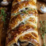 Savory Mushroom & Gruyère Puff Pastry Braid