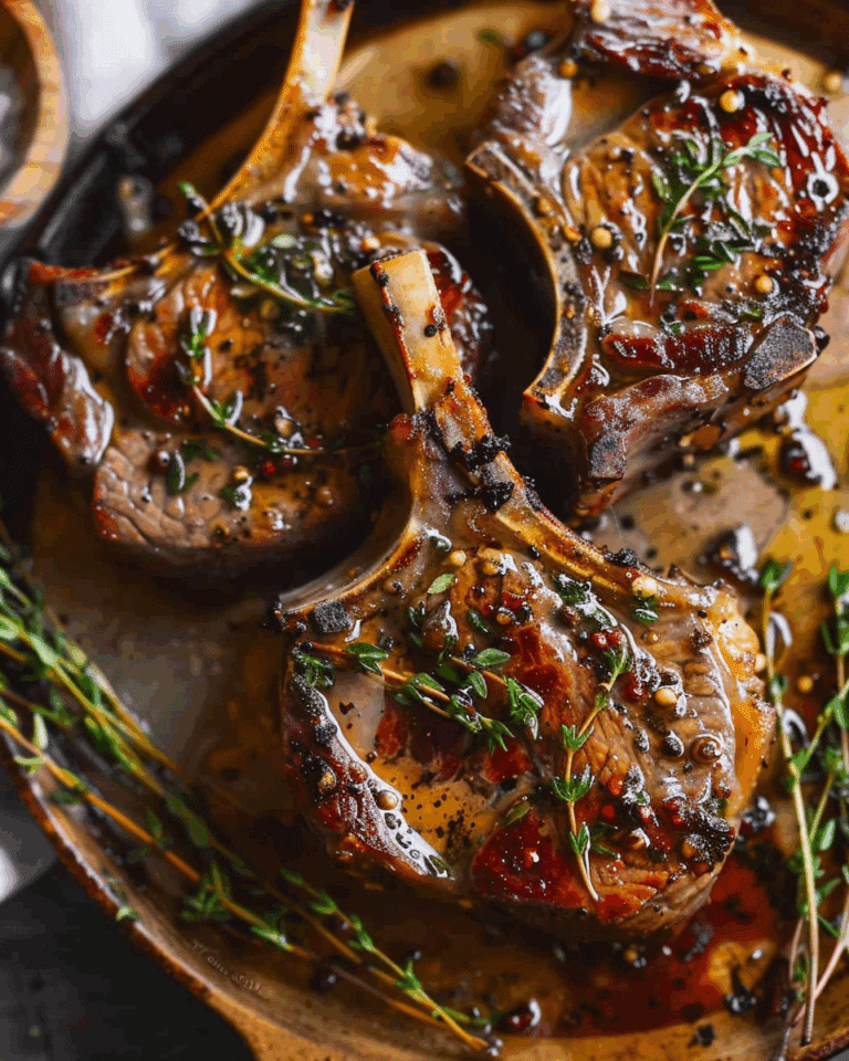 Lamb Chops with Mustard-Thyme Sauce