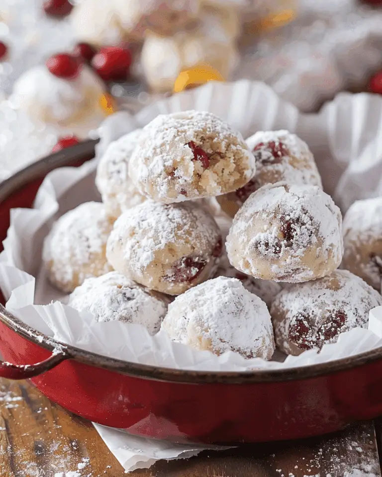 Cranberry Orange Snowball Cookies