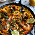 Spanish Paella with Chicken, Shrimp, and Mussels