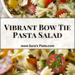 vibrant bow tie pasta salad