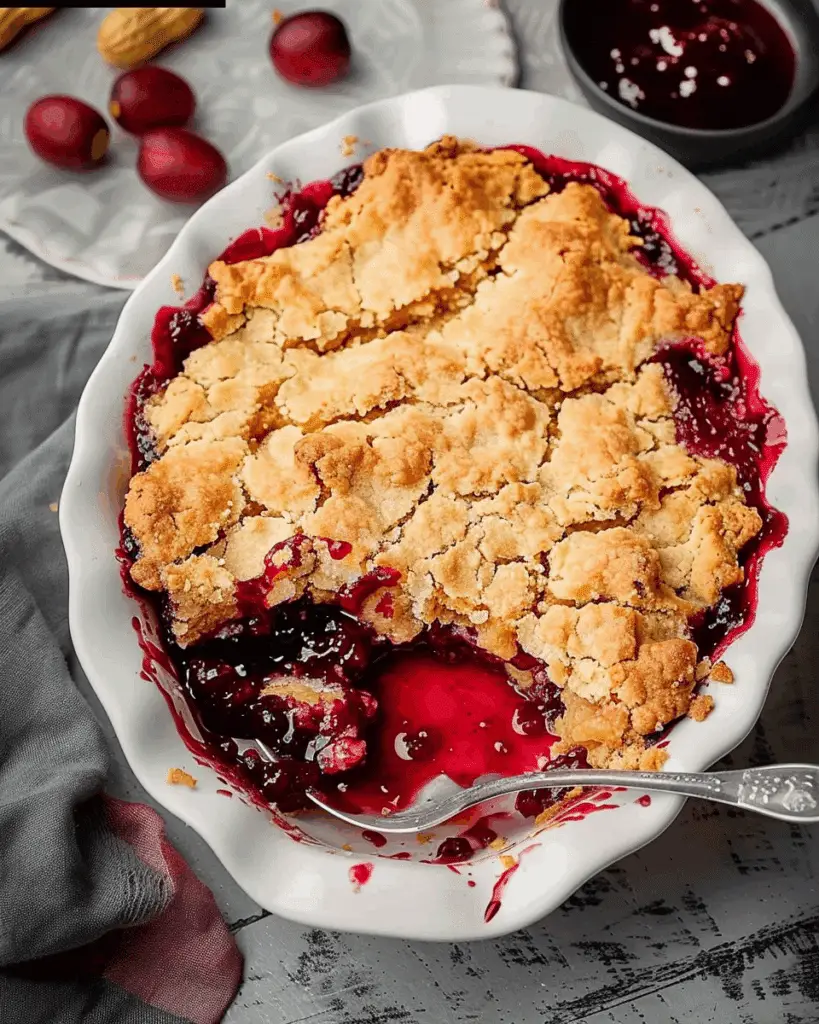 Peanut Butter and Jelly Cobbler