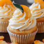 Honey Peach Cream Cheese Cupcakes