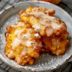 Peach Fritters with Vanilla Glaze