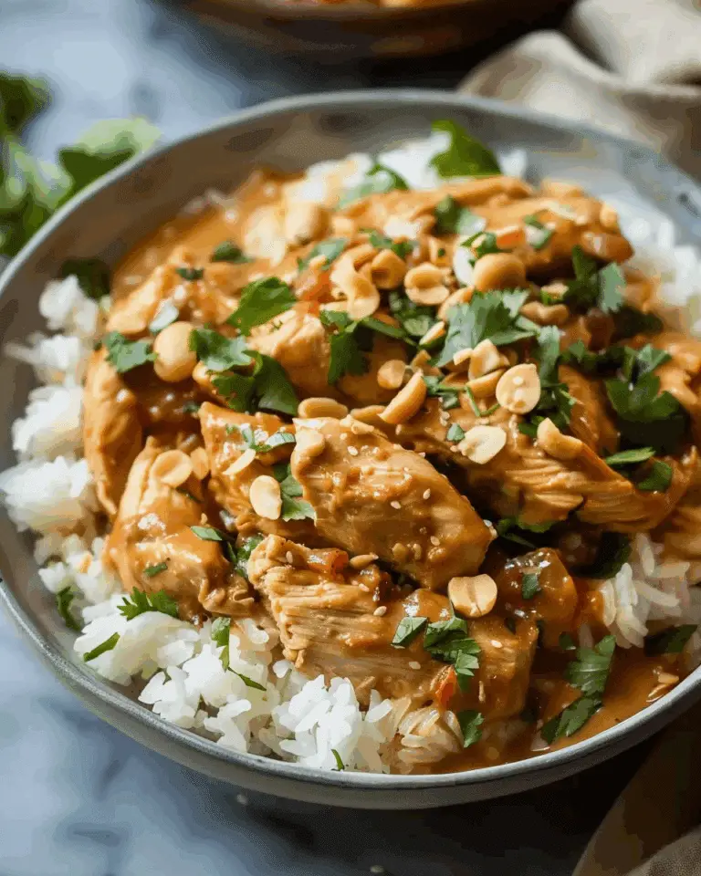 Thai Peanut Chicken (Slow Cooker Recipe)