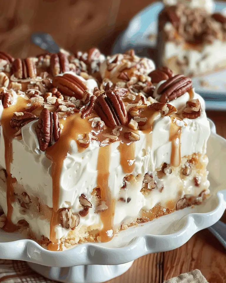 Butter Pecan Praline Poke Cake