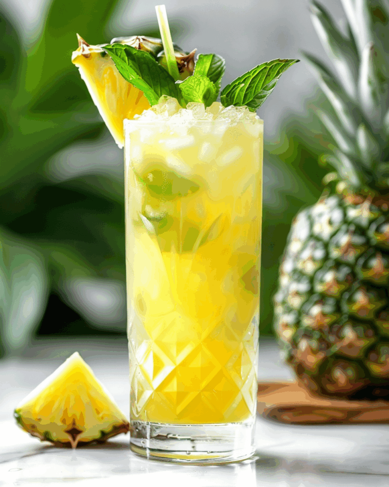 Pineapple Coconut Mojito Mocktail
