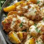 Garlic Parmesan Crockpot Chicken and Potatoes