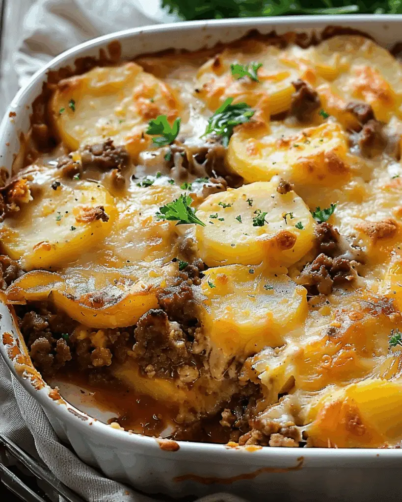 Casserole with Ground Beef & Potatoes