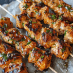 Garlic Parmesan Chicken Skewers with Ranch Marinade