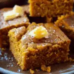 Pumpkin Cornbread with Cinnamon Honey Butter