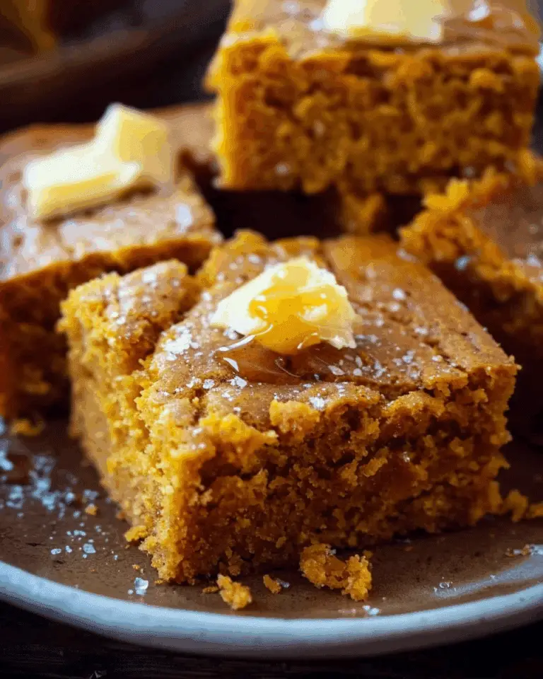 Pumpkin Cornbread with Cinnamon Honey Butter