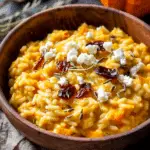 Creamy Baked Pumpkin Goat Cheese Risotto