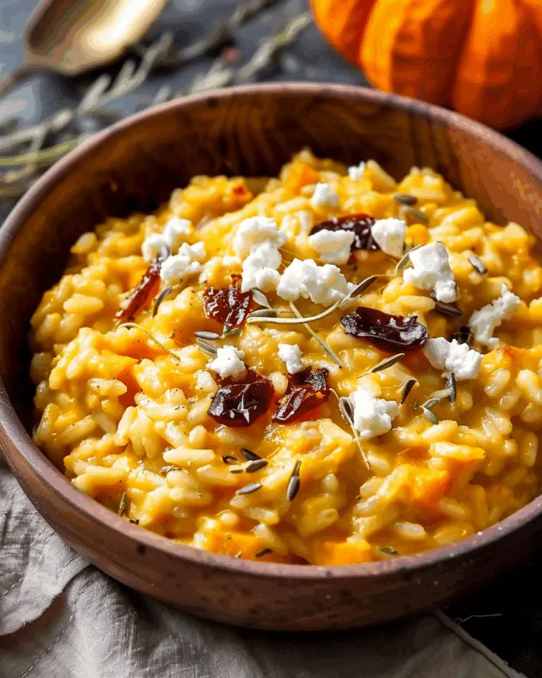 Creamy Baked Pumpkin Goat Cheese Risotto