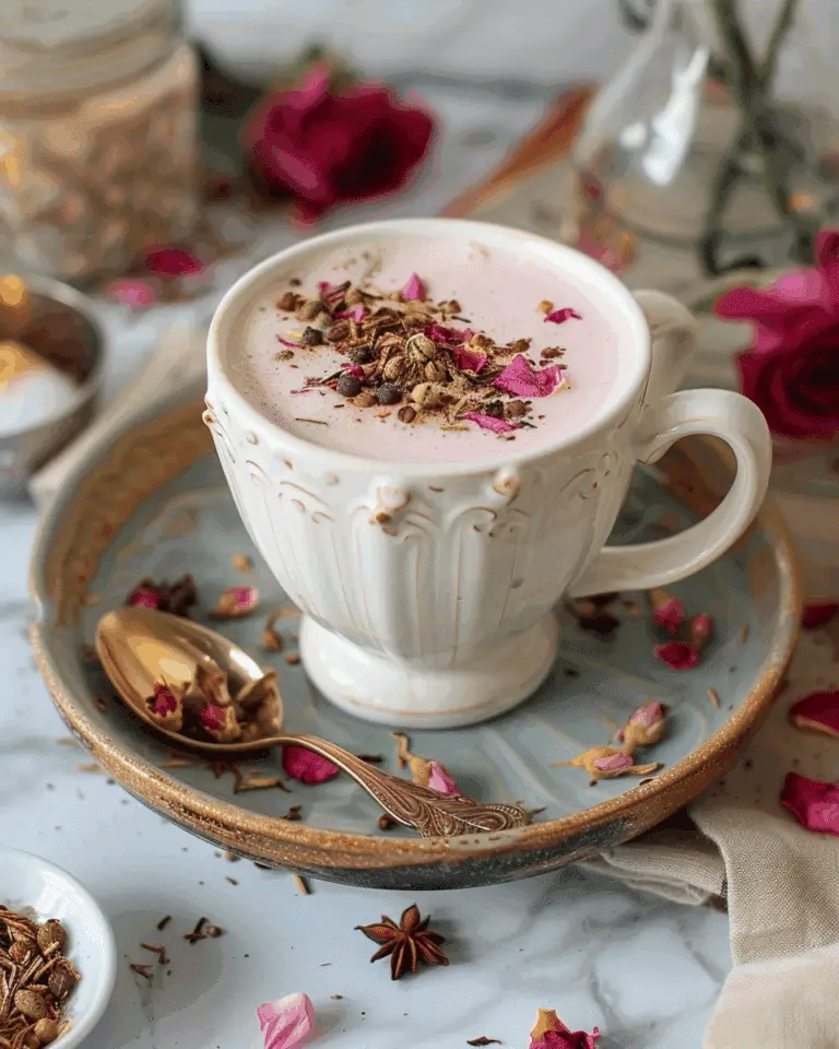 Rose Cardamom Tea Latte