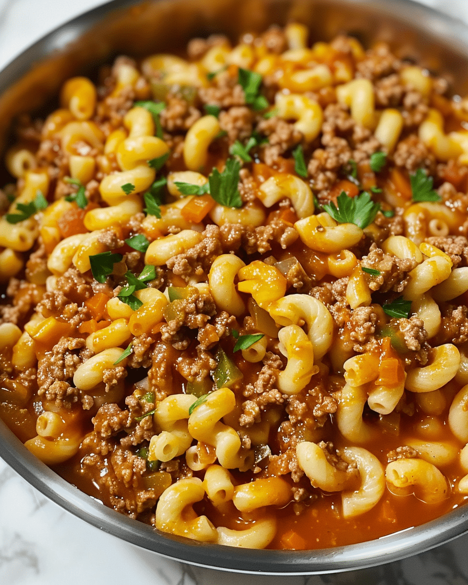 One-Pot Cheesy Beef & Veggie Kraft Dinner
