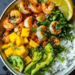 Shrimp Avocado Mango Bowls