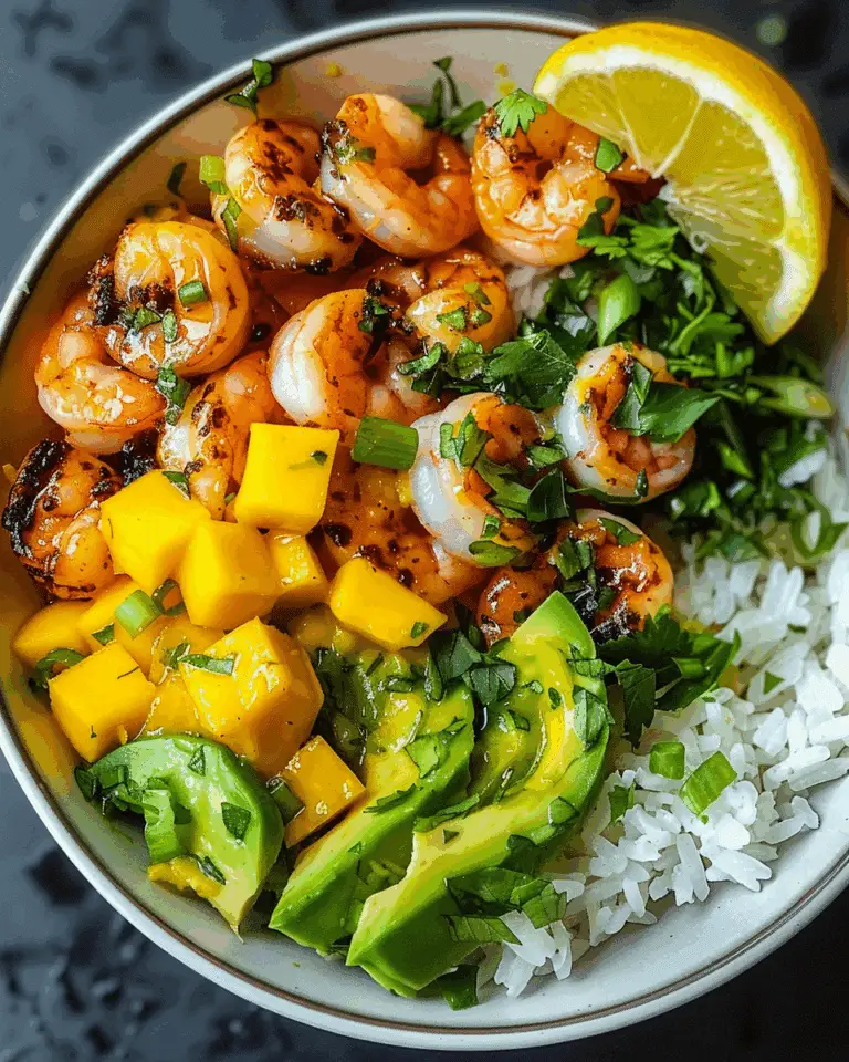 Shrimp Avocado Mango Bowls