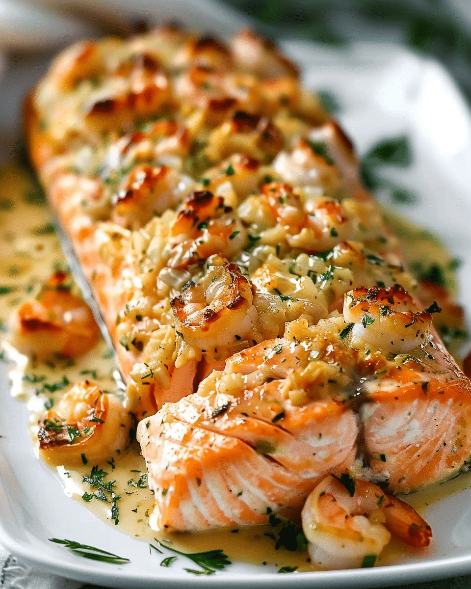 Shrimp-Stuffed Salmon Fillets