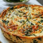 Cottage Cheese and Spinach Crustless Quiche