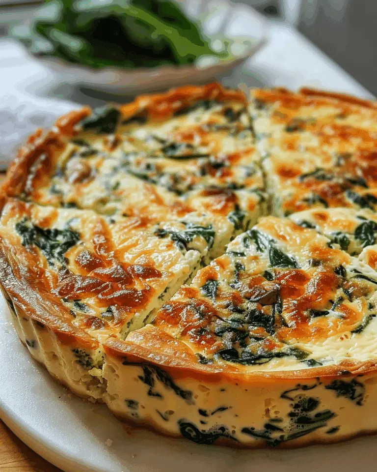 Cottage Cheese and Spinach Crustless Quiche