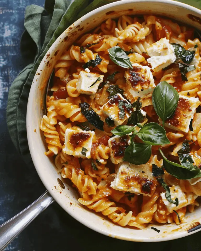 Roasted Butternut Squash Pasta with Feta and Sage