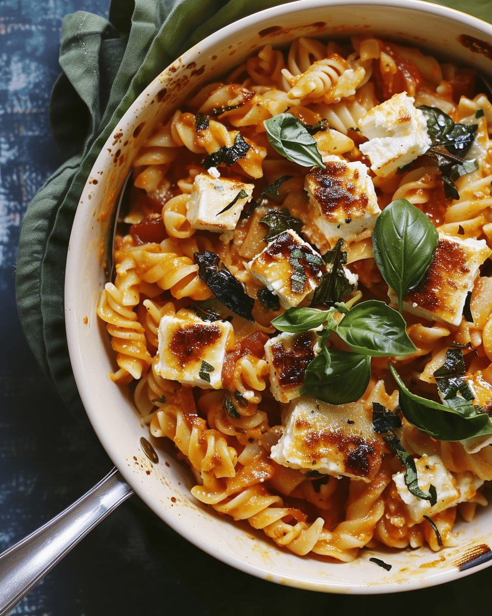 Roasted Butternut Squash Pasta with Feta and Sage