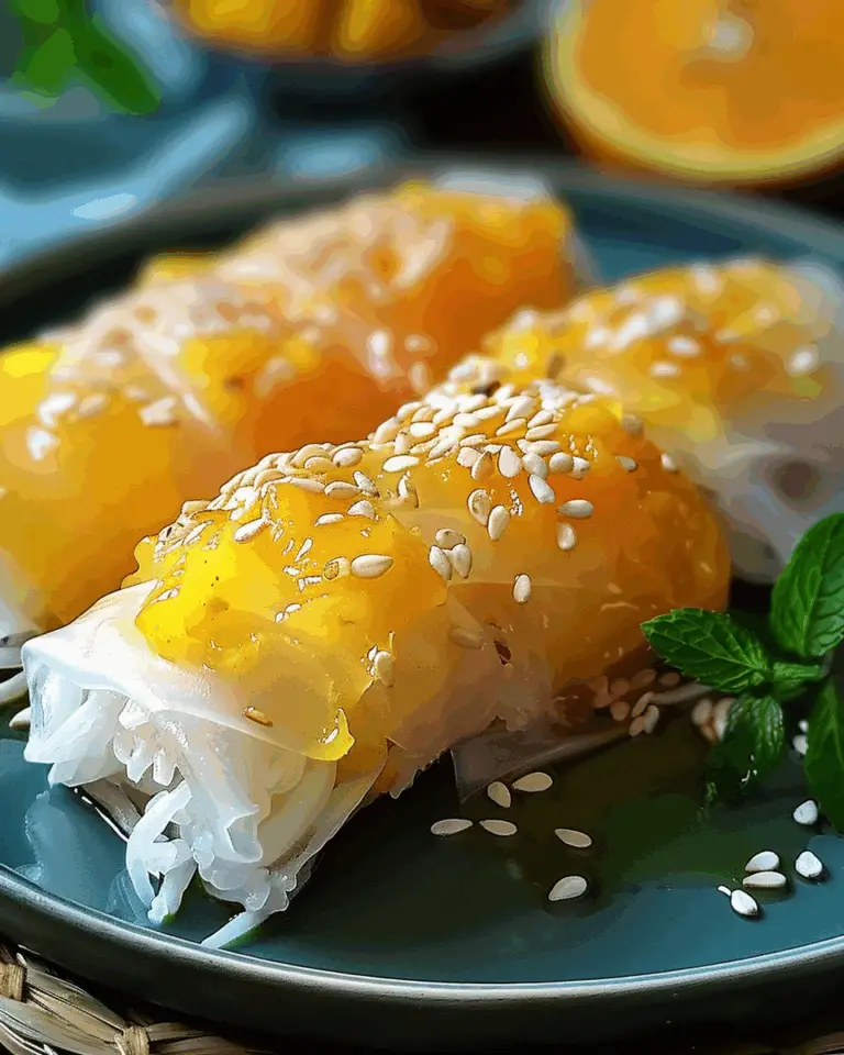 Sweet Mango Sticky Rice Rolls
