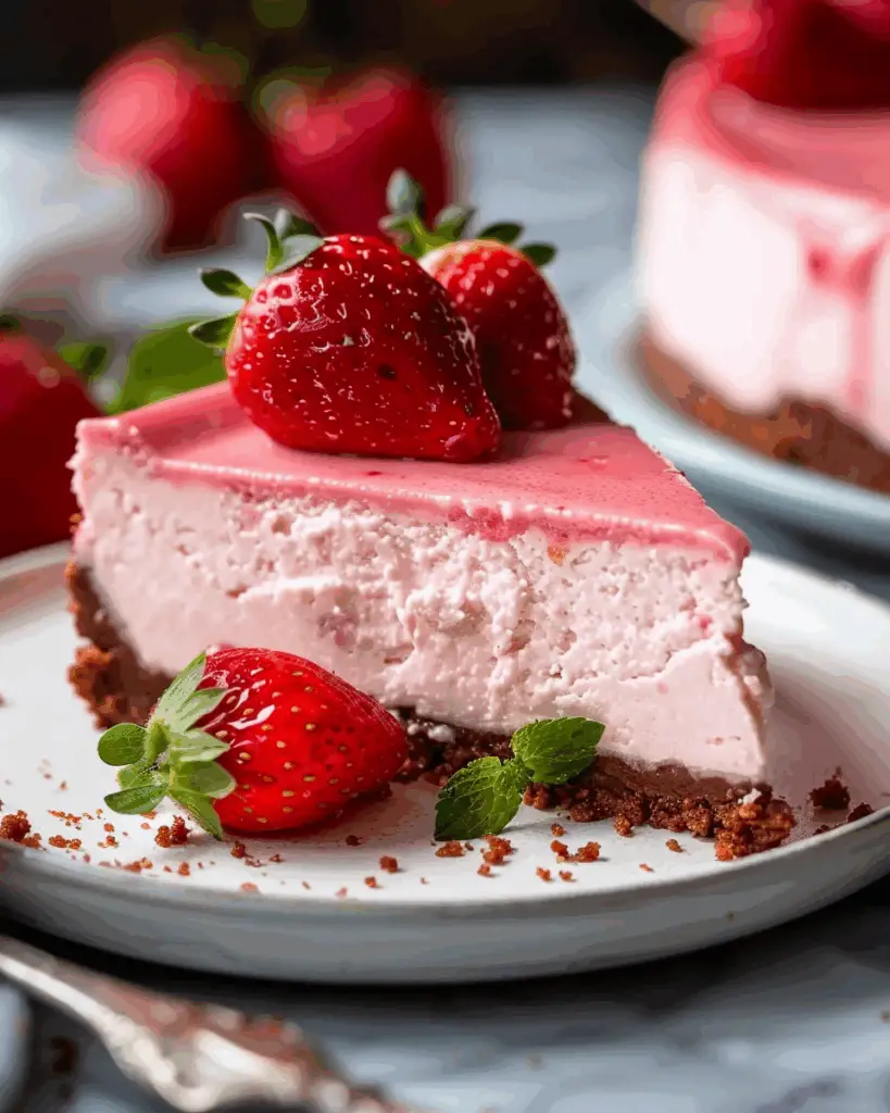 Velvet Strawberry Cheesecake