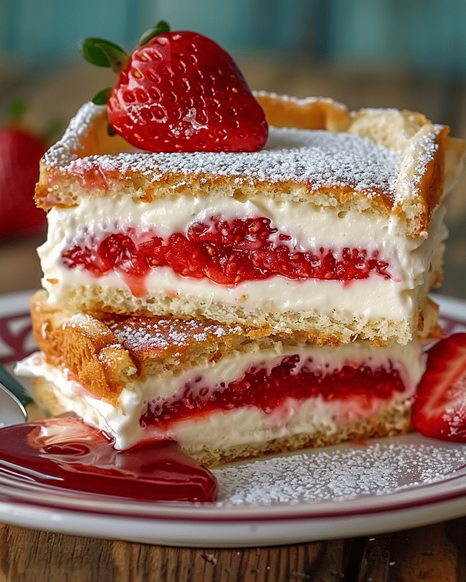 Fried Strawberry Cheesecake Sandwiches