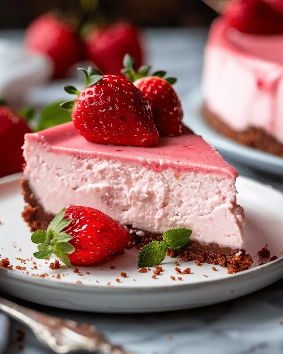 Velvet Strawberry Cheesecake