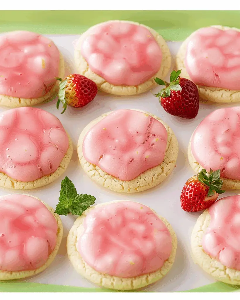 Strawberry Lemonade Meltaway Cookies