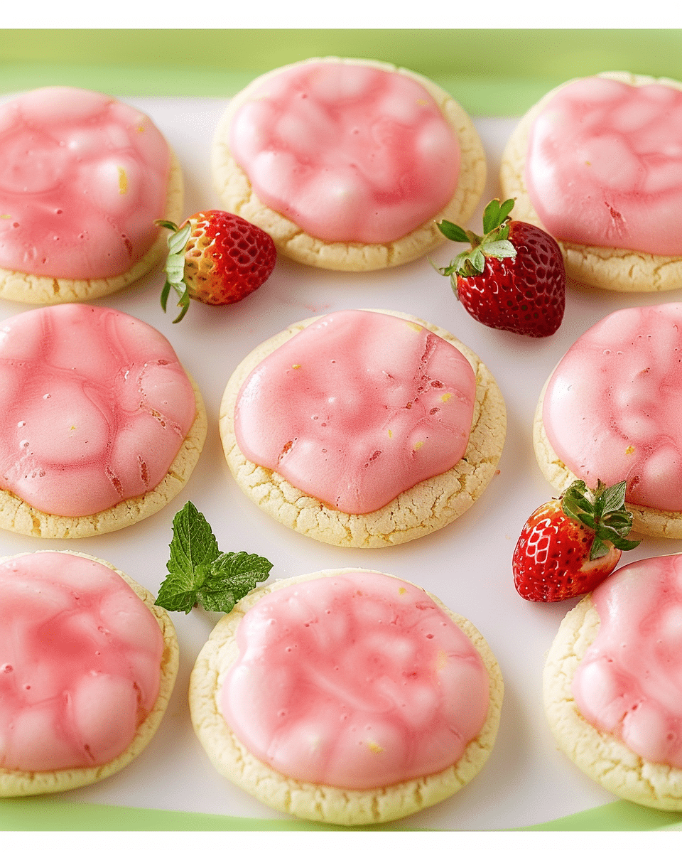 Strawberry Lemonade Meltaway Cookies