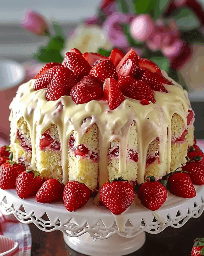 Strawberry Cream Cheese Pound Cake