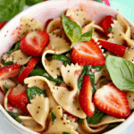 Strawberry Spinach Pasta Salad