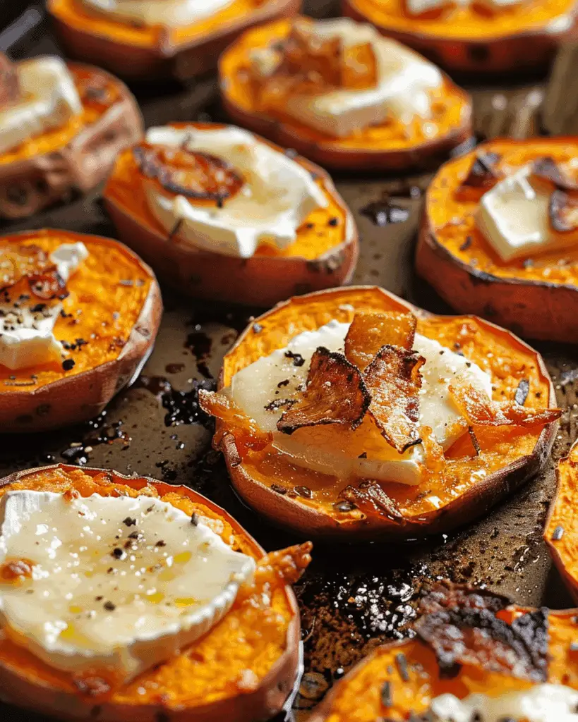 Sweet Potato Rounds with Goat Cheese