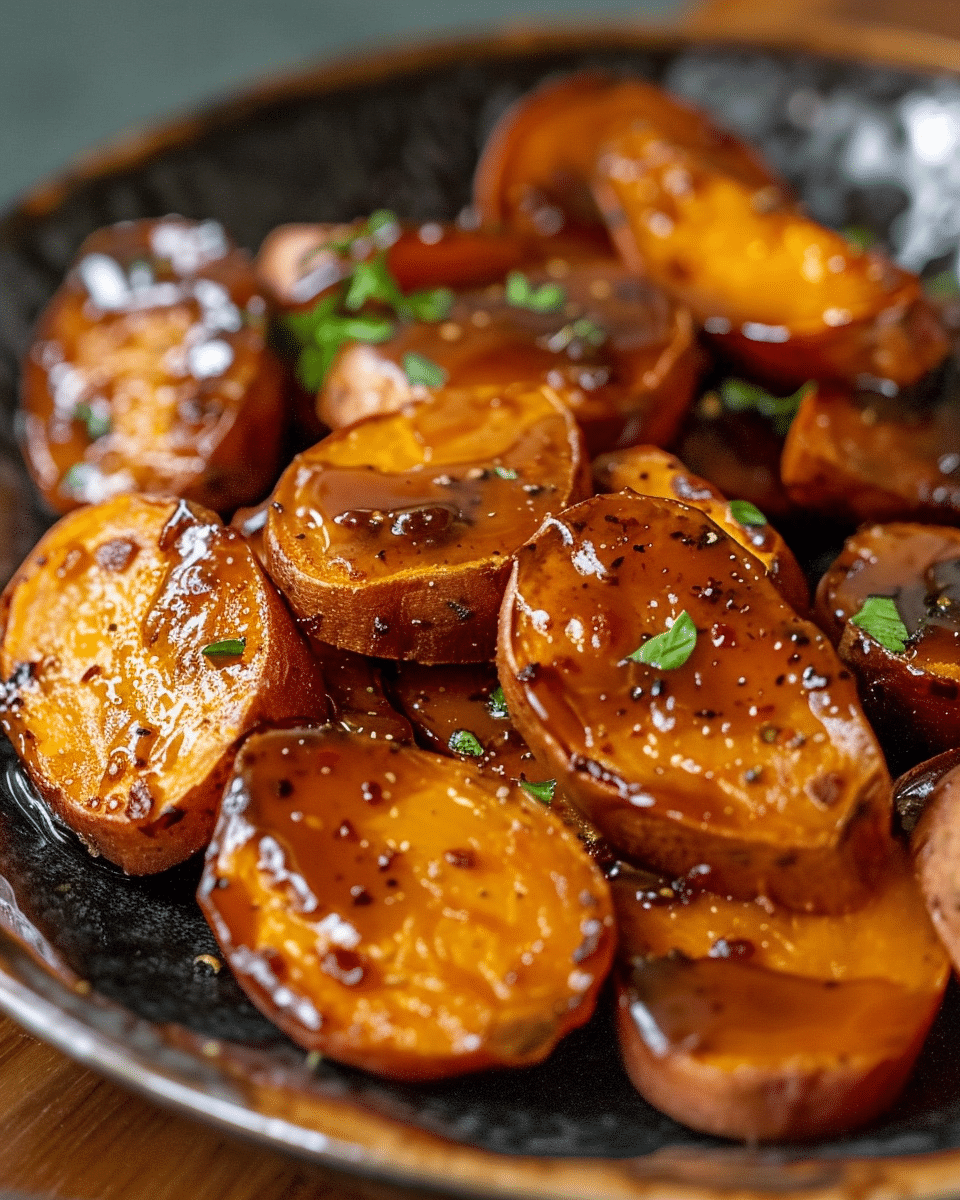 Maple Walnut Sweet Potatoes with Thyme