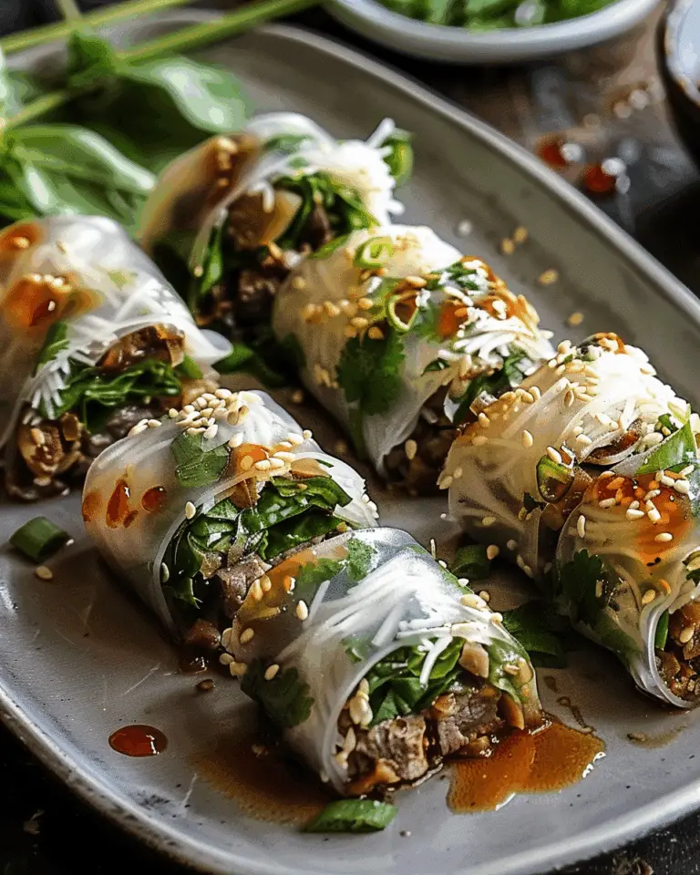 Thai Basil Beef Rolls
