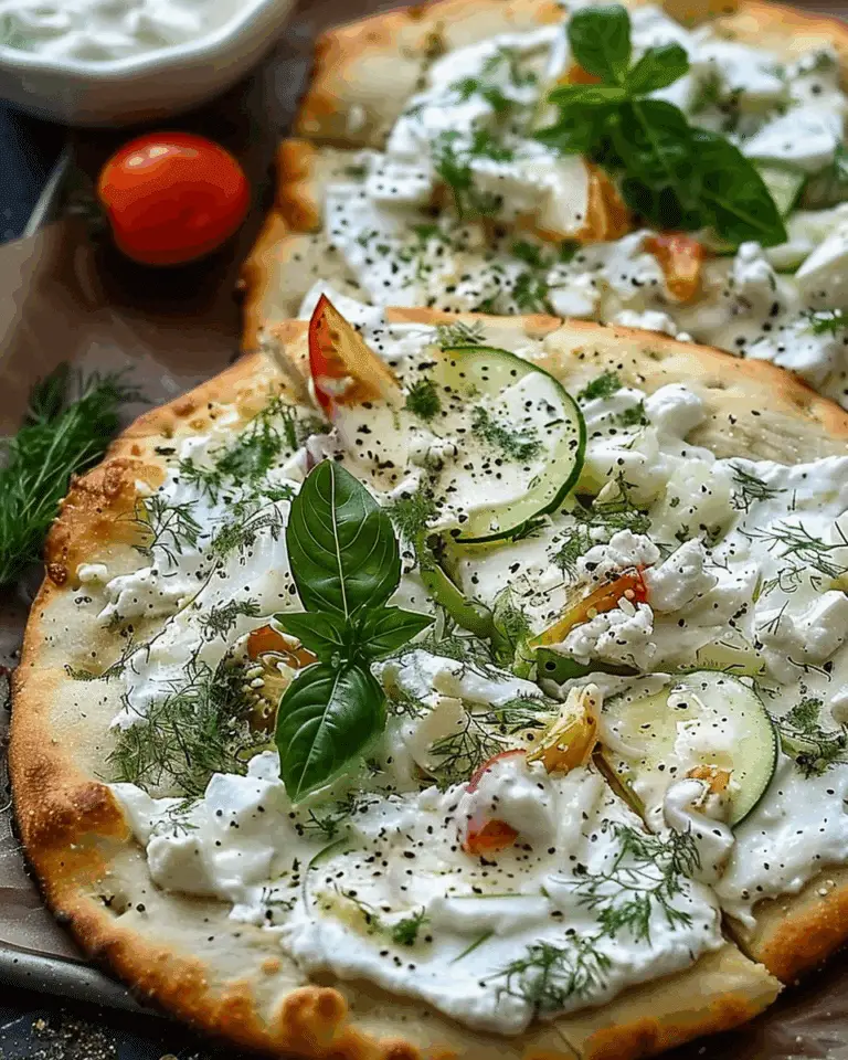 Tzatziki Chicken & Veggie Naan Pizza