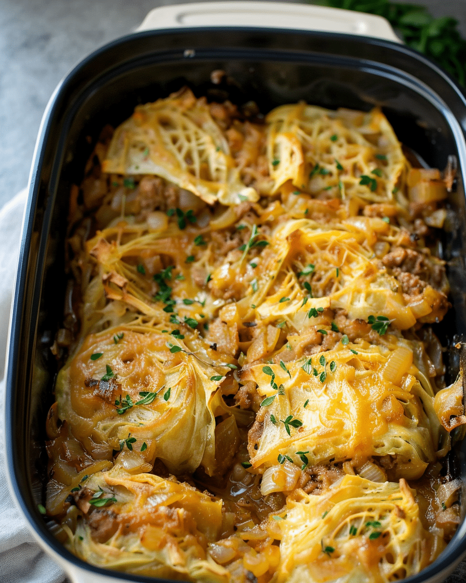 Slow Cooker Unstuffed Cabbage Rolls