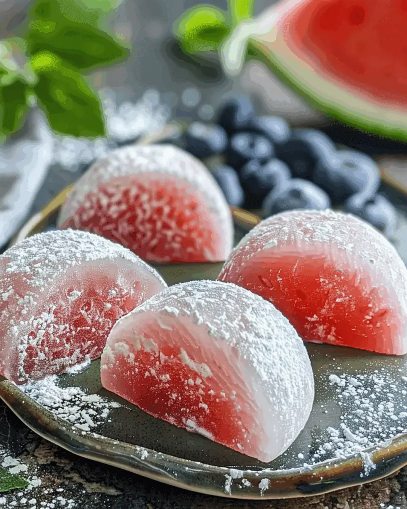 Watermelon Mochi