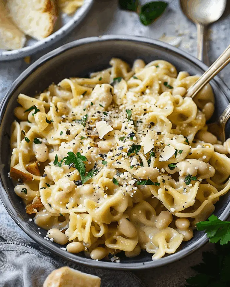 Mushroom and White Bean Pasta