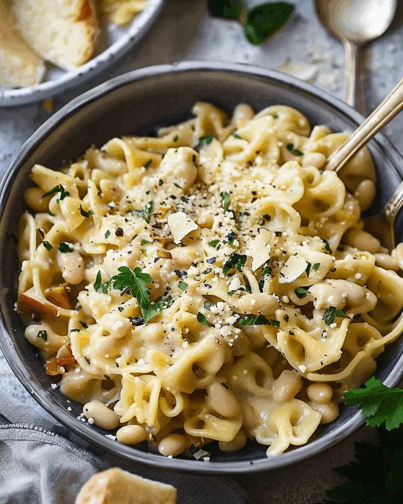 Mushroom and White Bean Pasta