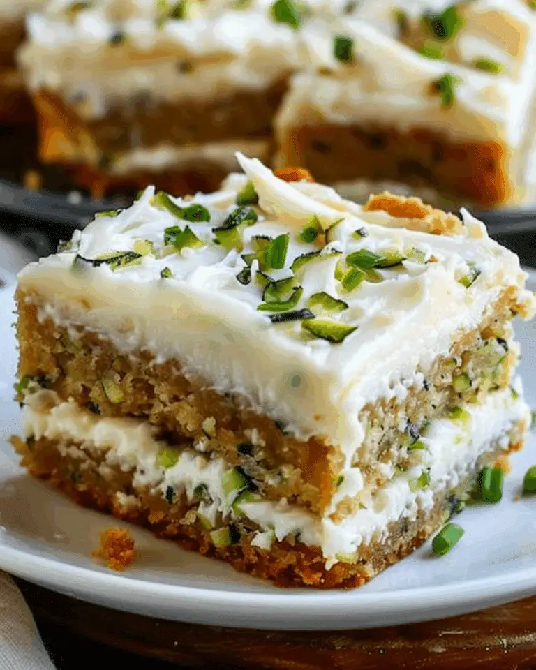 Warmly Spiced Zucchini Bars with Sweet Frosting