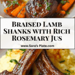 Braised Lamb Shanks with Rosemary Jus Recipe