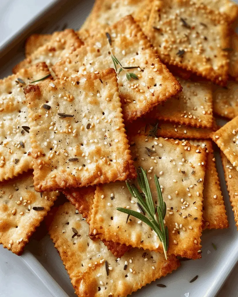 Savory Almond Flour Crackers
