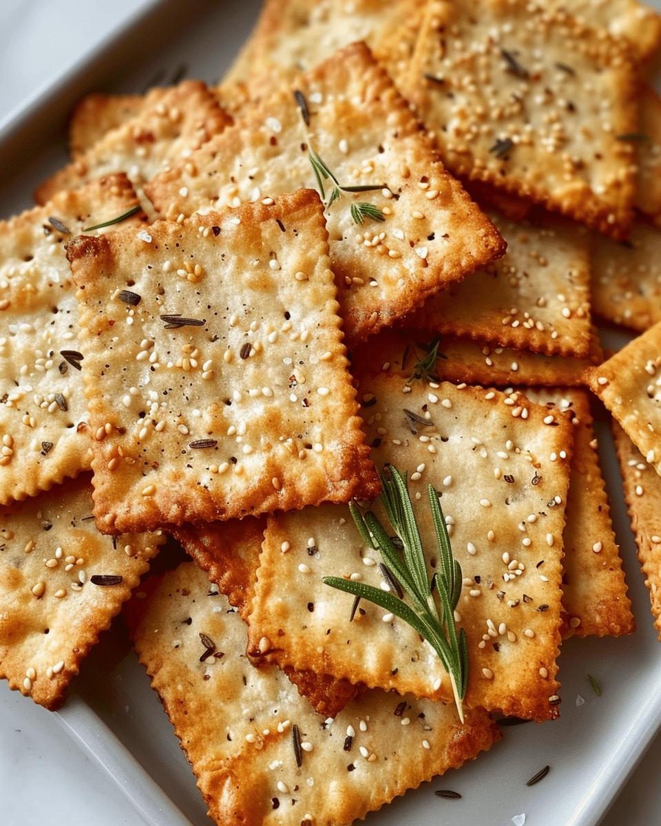 Savory Almond Flour Crackers