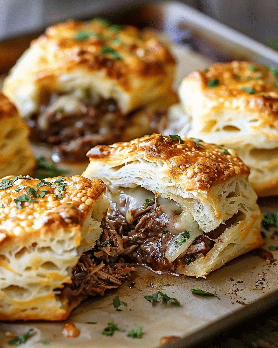 Roast Beef and Cheese Stuffed Biscuits
